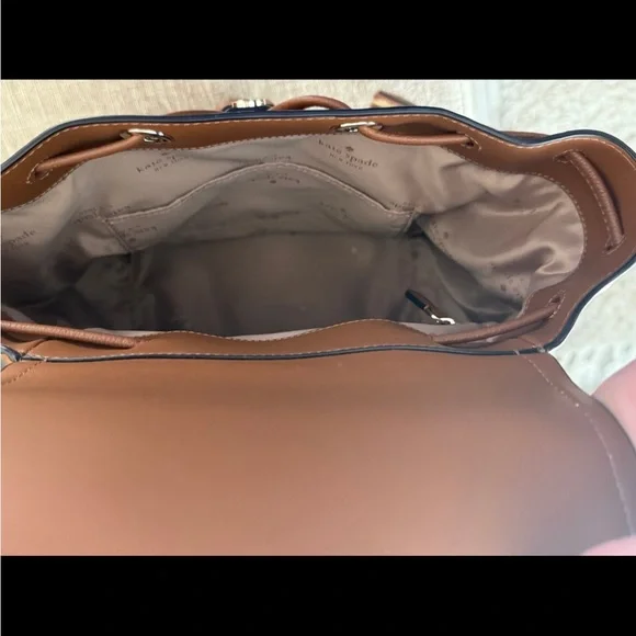 Kate Spade Tan Leather Backpack - Picture 3 of 4